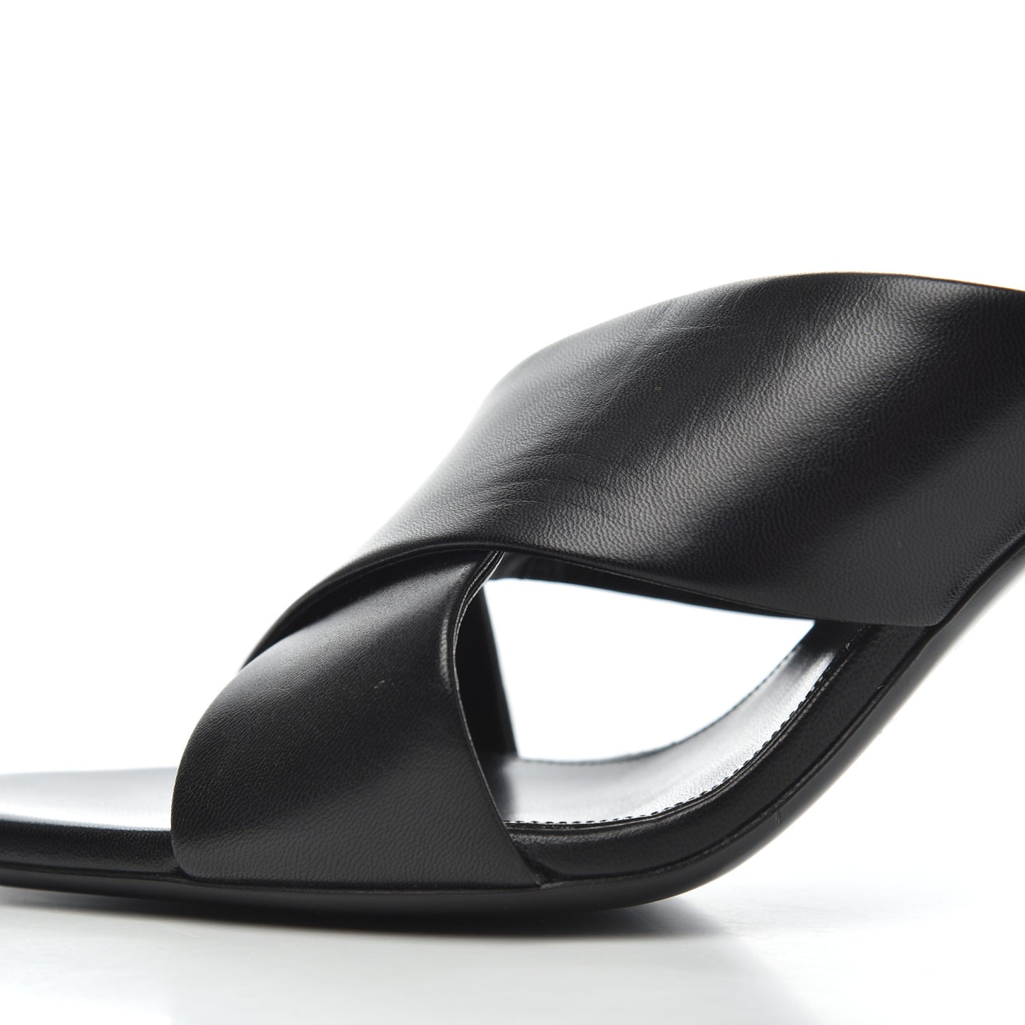 Calfskin LouLou Mules 38.5 Black