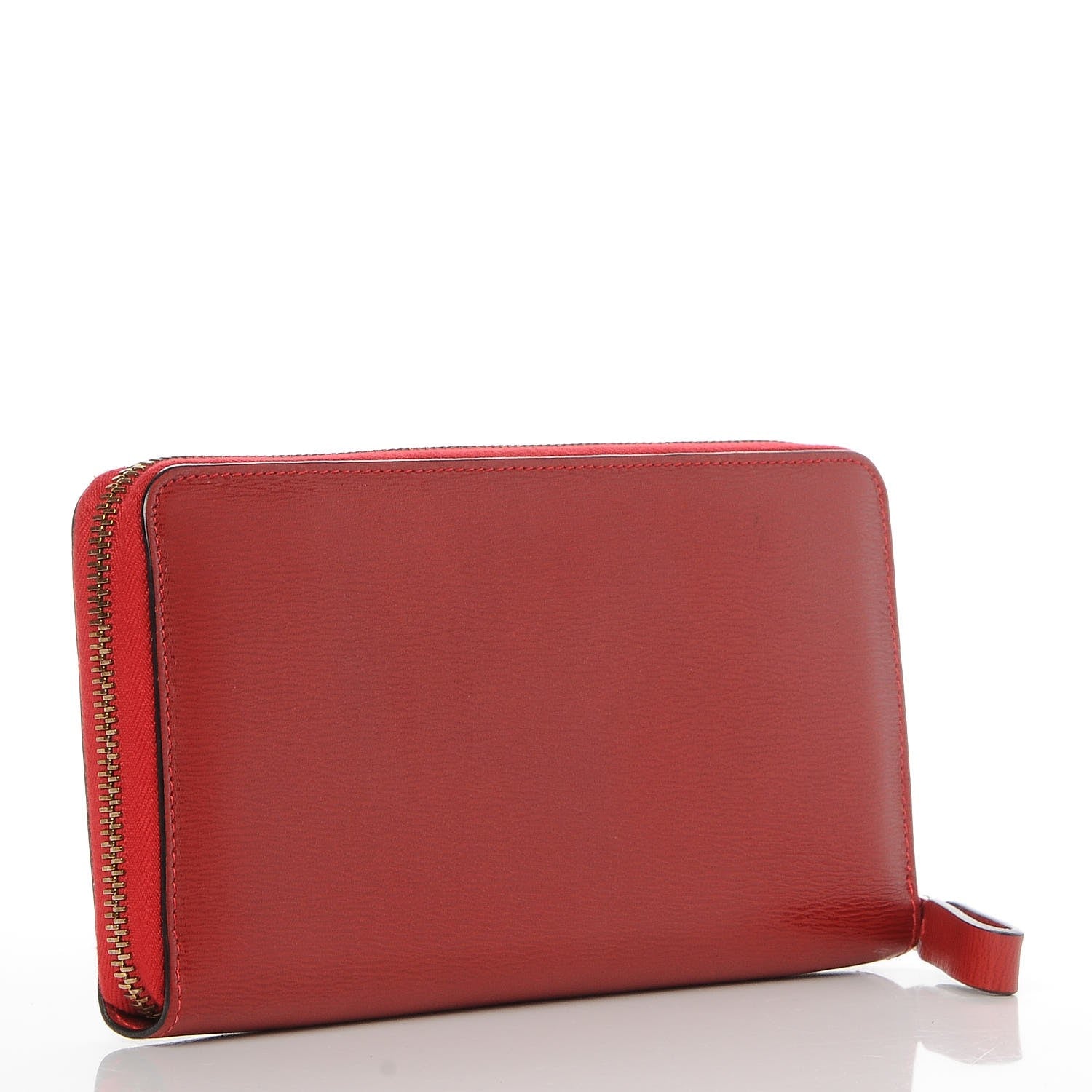 Valentino Garavani Textured Calfskin Logo Zip Around Wallet Red 3 of 9