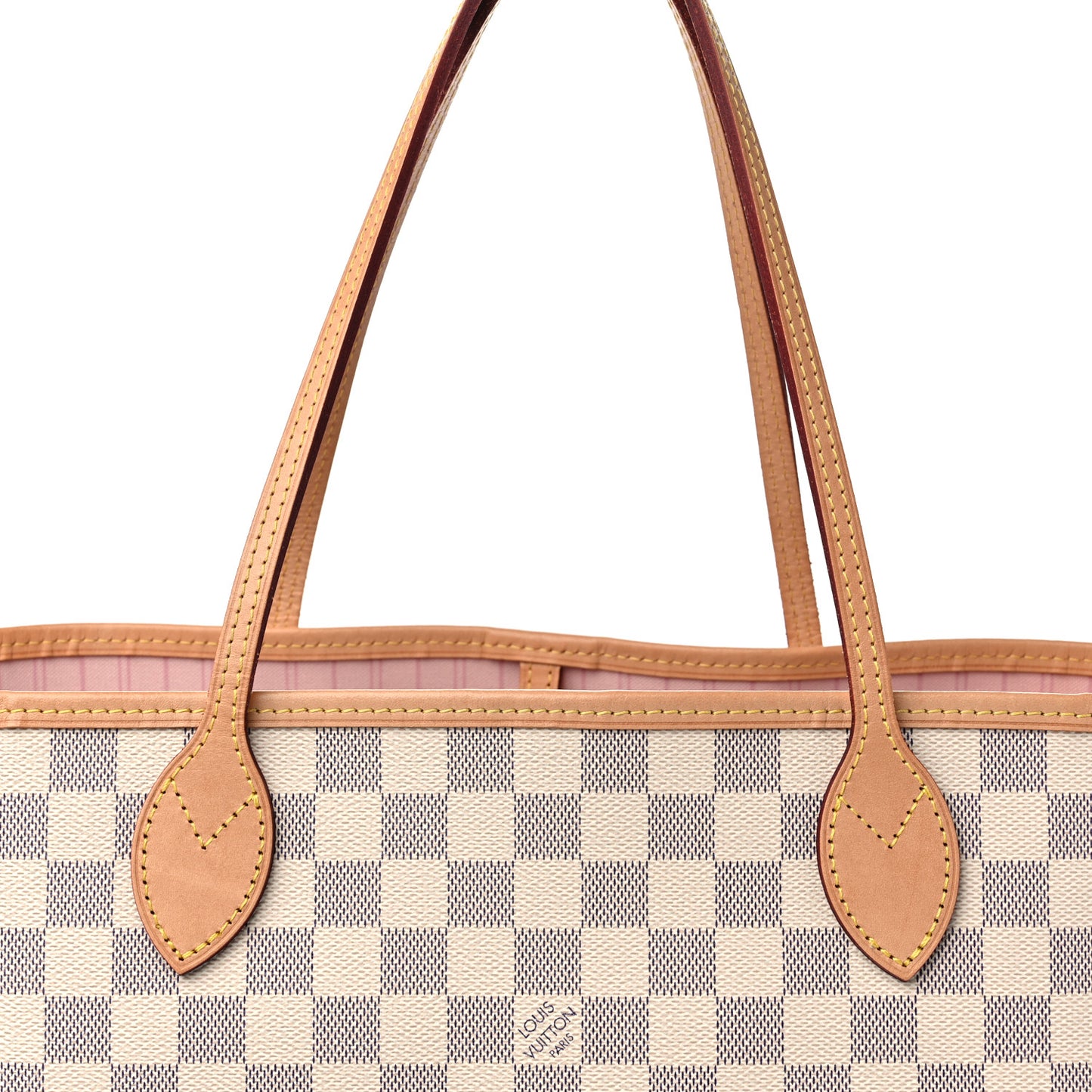 Damier Azur Neo Neverfull MM Rose Ballerine