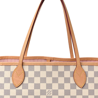 Louis Vuitton Damier Azur Neo Neverfull MM Rose Ballerine 11 of 12