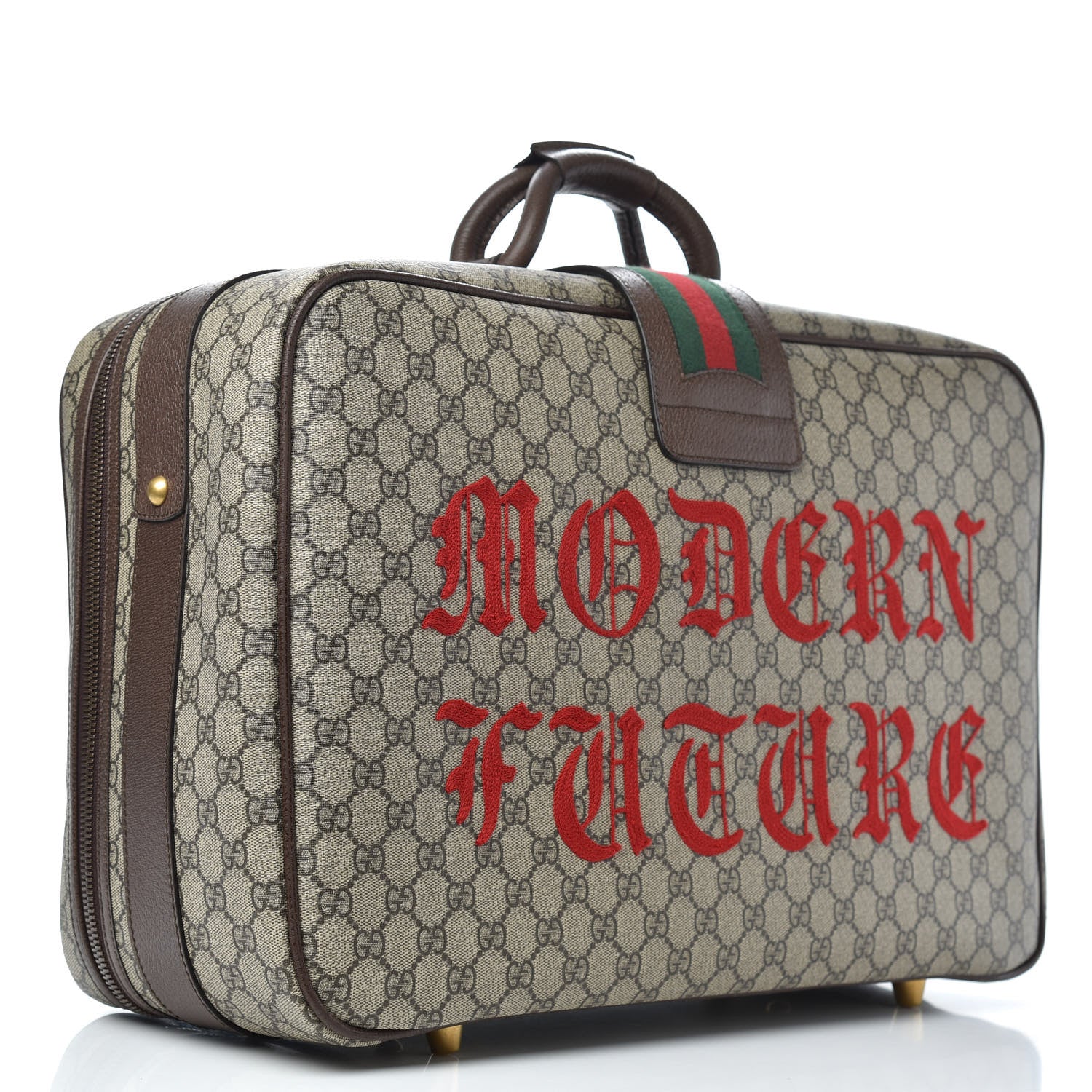 Gucci GG Supreme Monogram Embroidered Modern Future Courrier Suitcase 2 of 12
