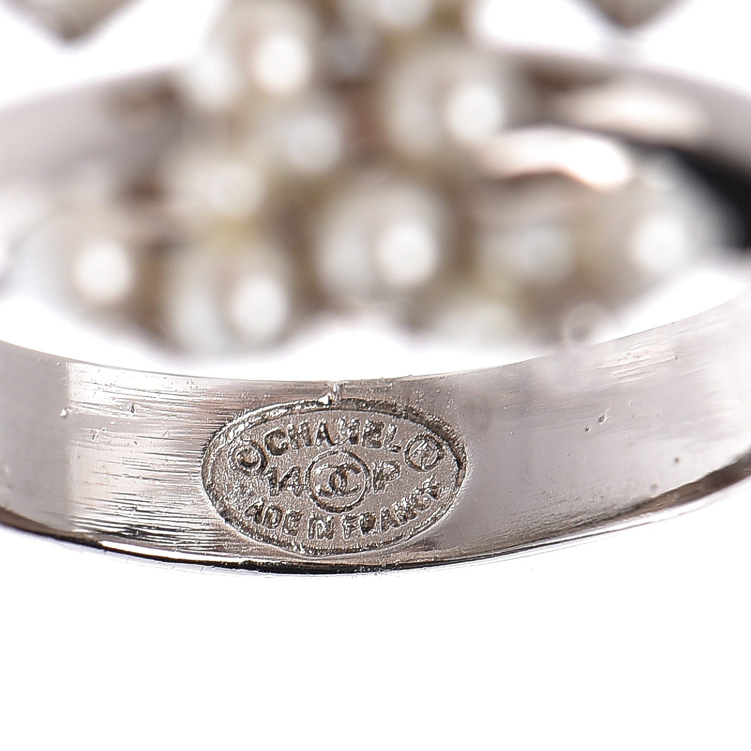Chanel Pearl CC Ring 7 Silver 5 of 5