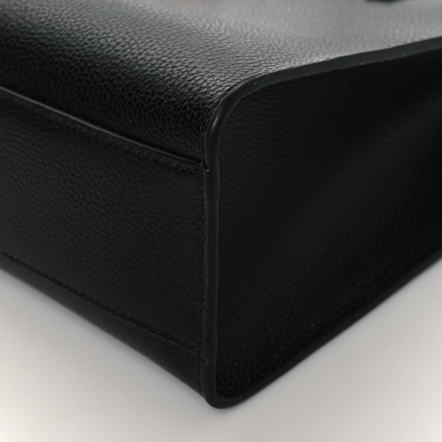 Calfskin Mini Grid Tote Bag Black