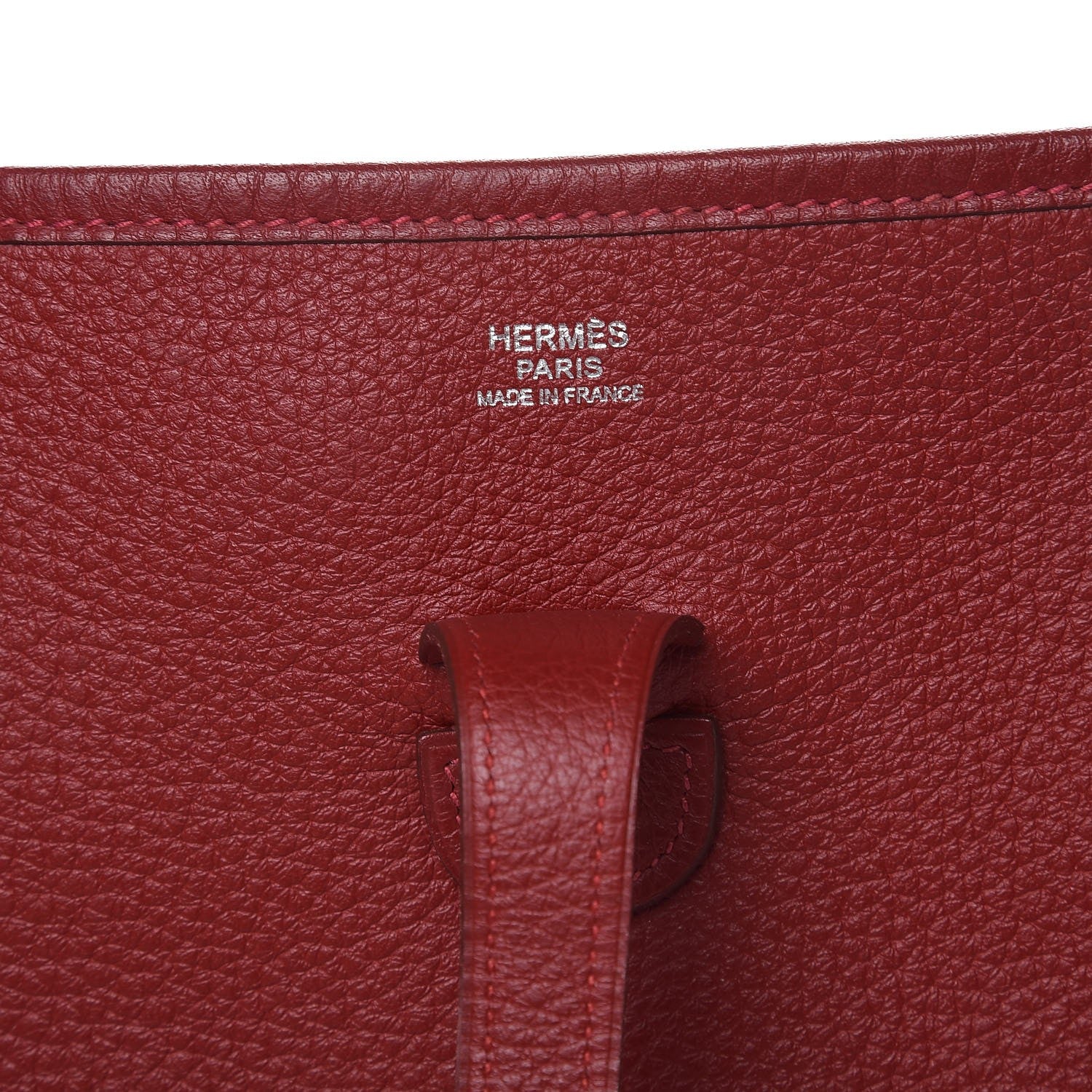 Hermes Taurillon Clemence Evelyne II PM Rouge Garance 6 of 9