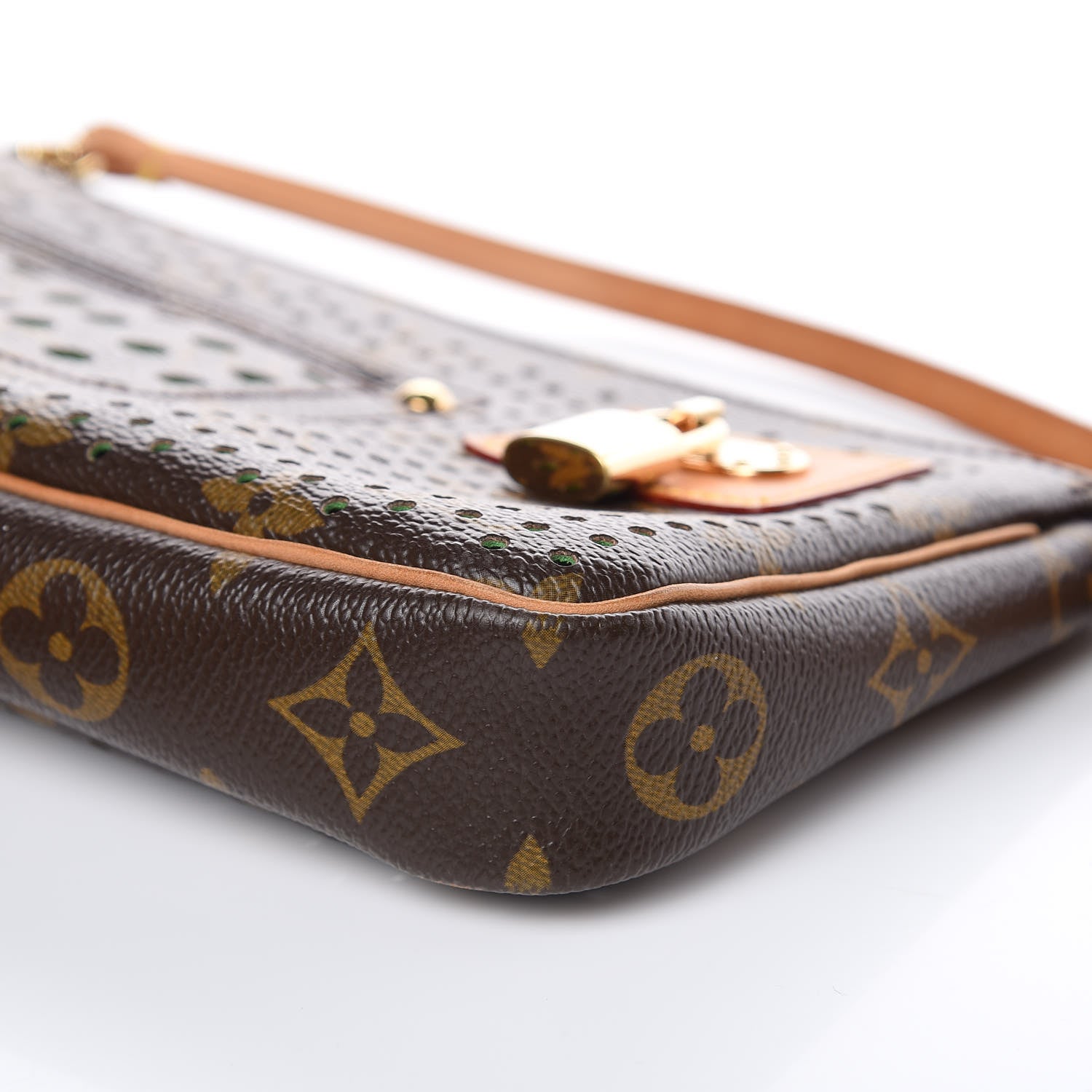 Louis Vuitton Monogram Perforated Pochette Accessories Bag Green 9 of 11