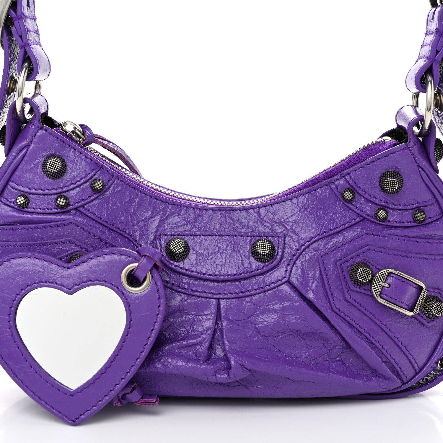 Balenciaga Agneau Arena Le Cagole Shoulder Bag XS Purple 11 of 12