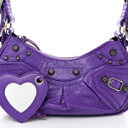 Balenciaga Agneau Arena Le Cagole Shoulder Bag XS Purple 11 of 12