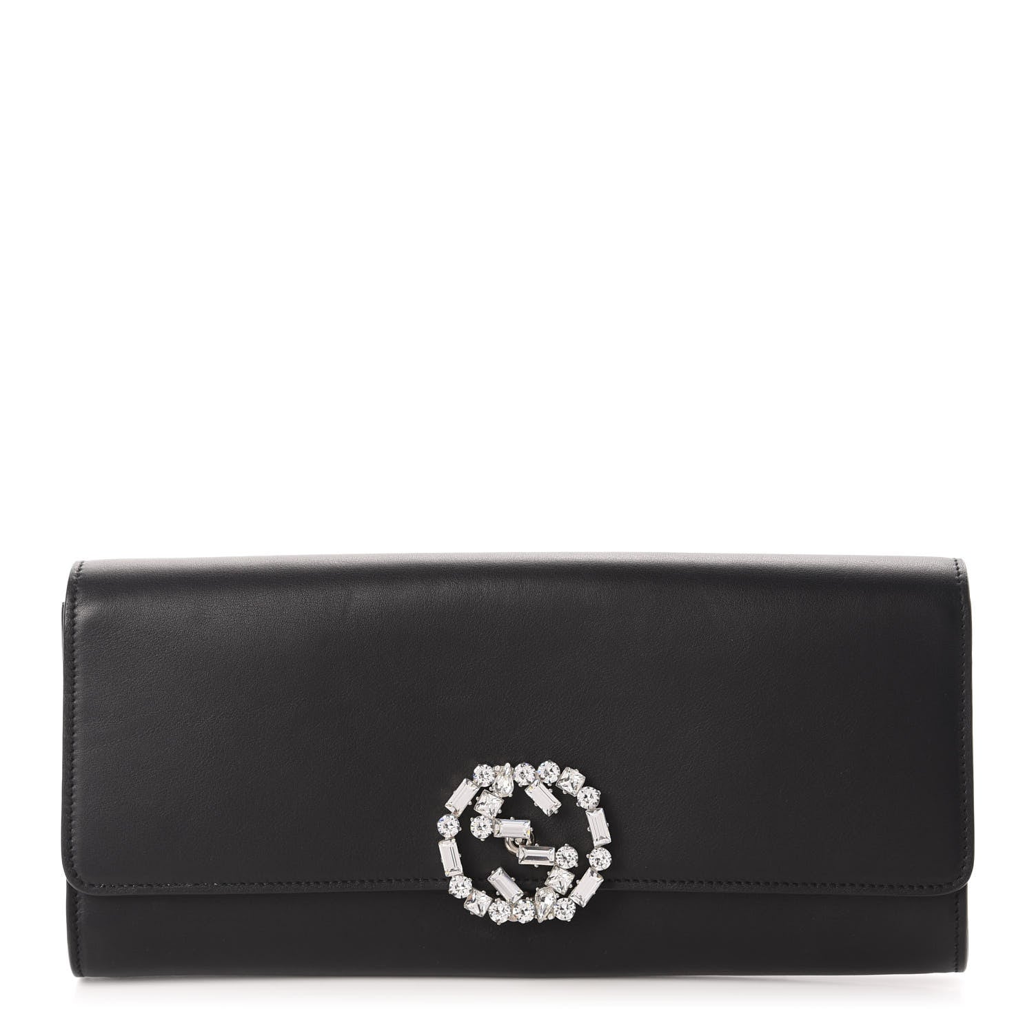 Gucci Calfskin Crystal GG Sparkling Clutch Black 1 of 10