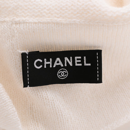Chanel Cashmere Cotton CC Beanie Hat White 5 of 7