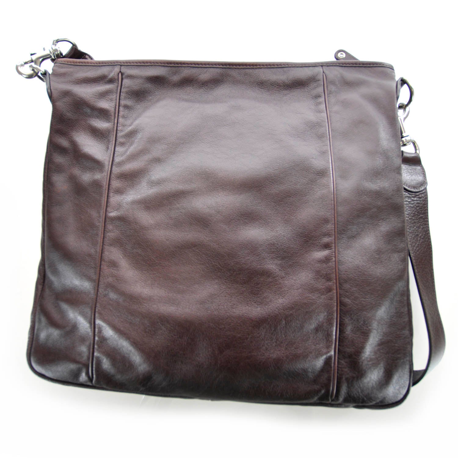 Gucci Leather Messenger Bag Brown Unisex 3 of 10