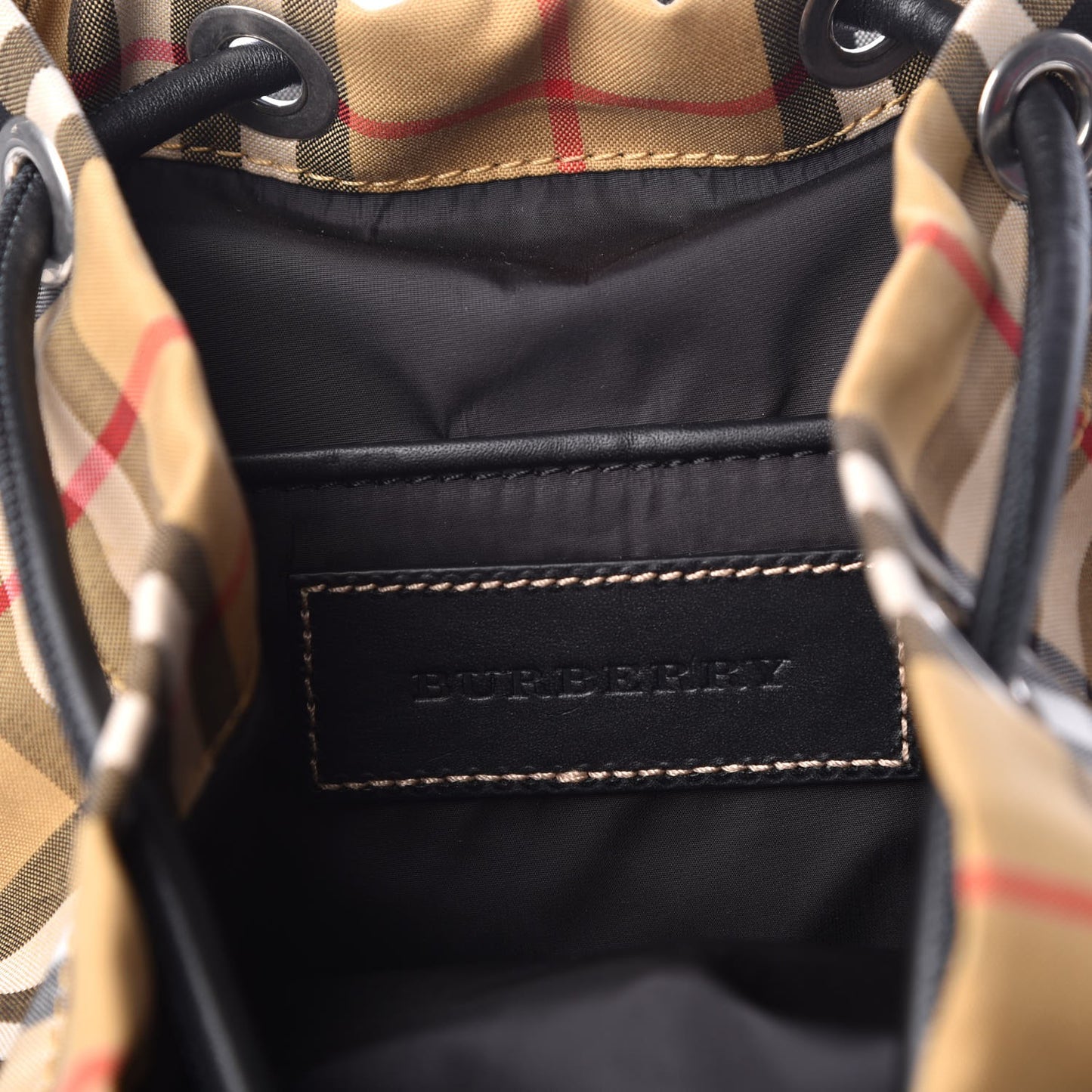 Vintage Check Small Rucksack Backpack Black