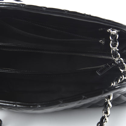 Chanel Patent Quilted Medium Just Mademoiselle Bowling Bag Black 5 of 10