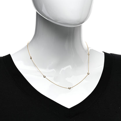 Roberto Coin 18K Yellow Gold Diamond .25ct Diamonds By The Inch Five Station Necklace 2 of 5