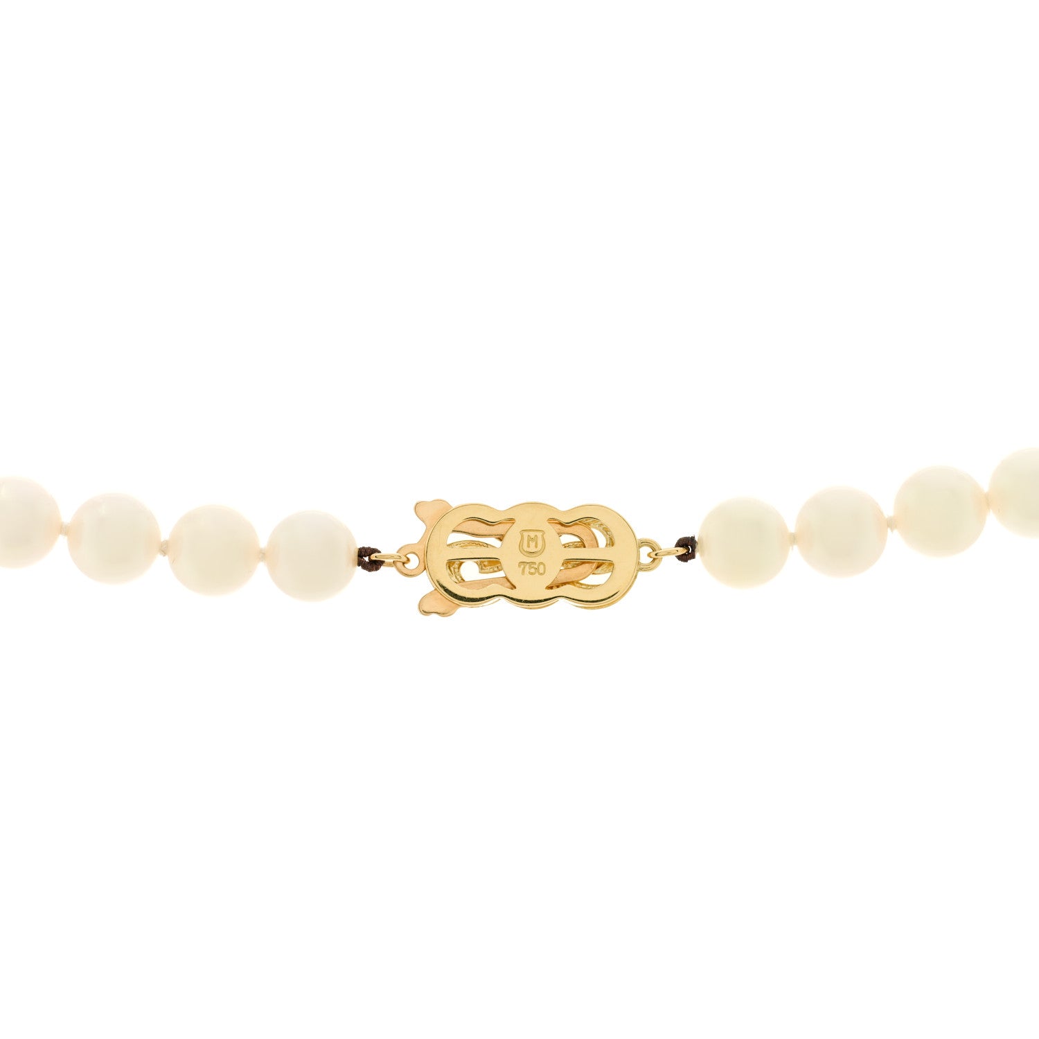 Mikimoto 18K Yellow Gold Akoya Pearl 7mm Strand Necklace 20" 3 of 3