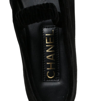 Chanel Velvet Mary Jane Flats 36 Black 7 of 9
