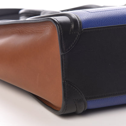 Celine Smooth Drummed Calfskin Nano Tri-Color Luggage Indigo 10 of 12
