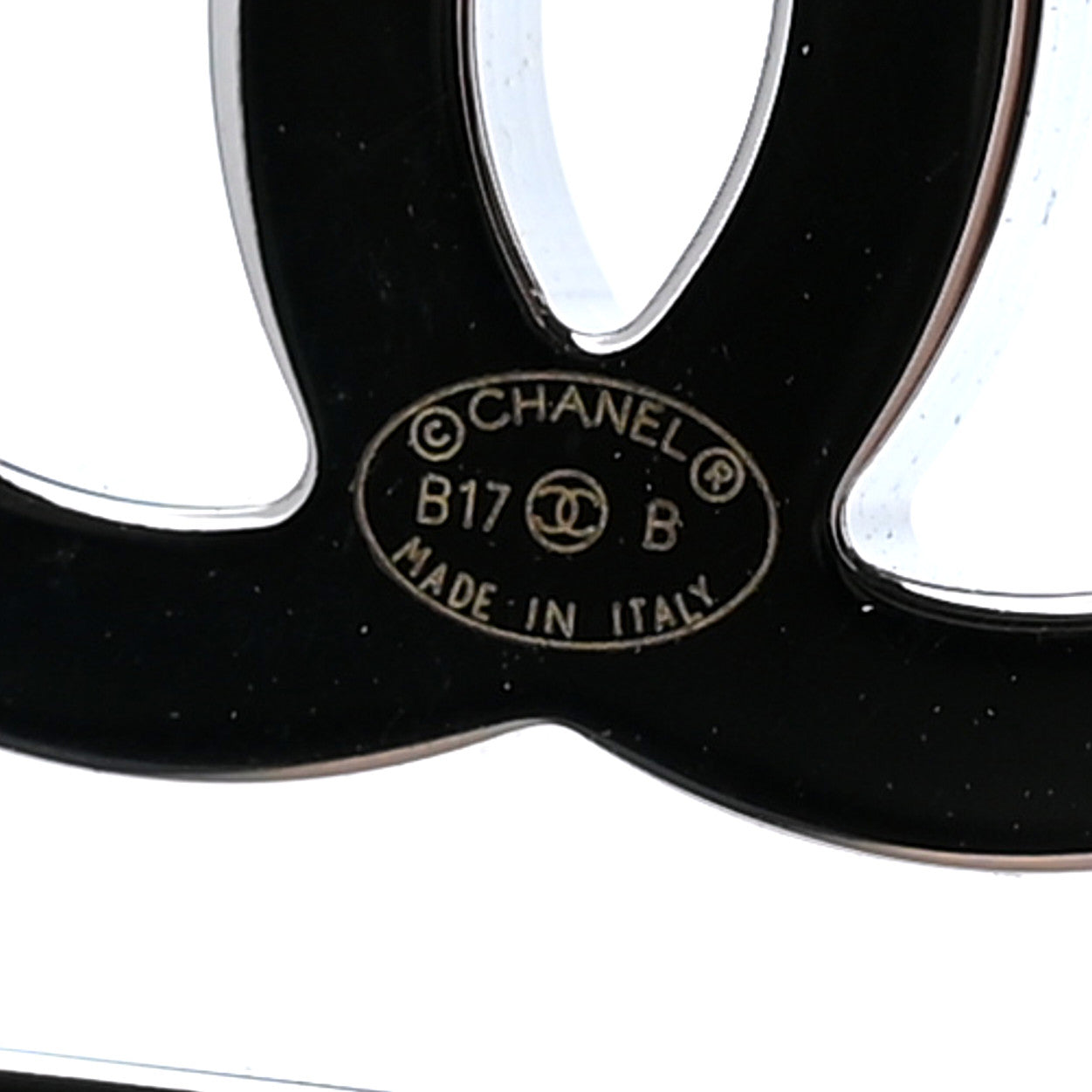 Chanel Ruthenium Crystal Perfume Bottle CC Brooch Iridescent Blue 4 of 5