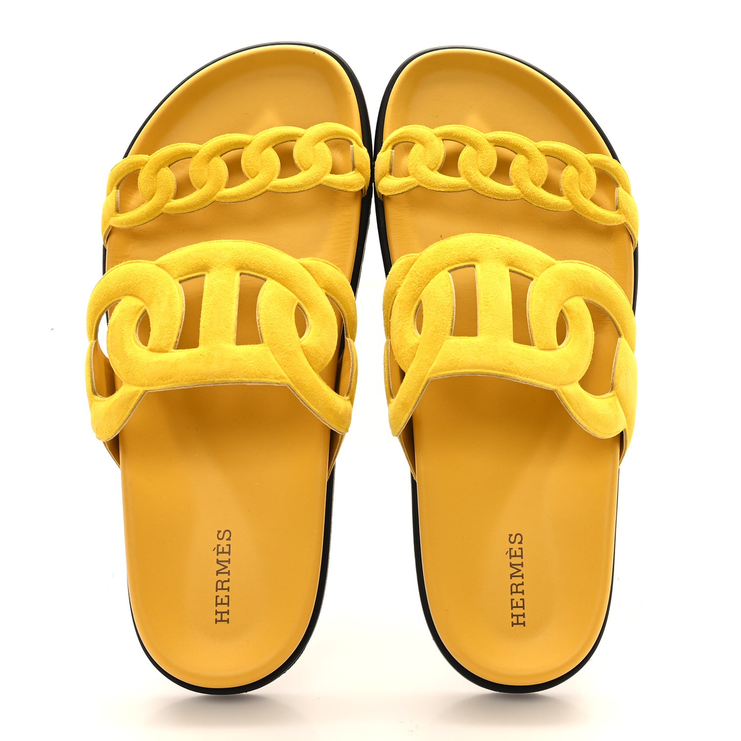 Suede Goatskin Extra Sandals 39 Jaune Sable
