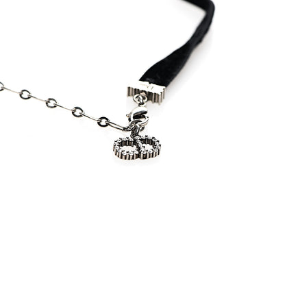 Christian Dior Velvet Crystal J’Adior Choker Necklace Black 3 of 4