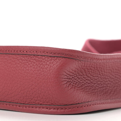 Hermes Taurillon Clemence Evelyne TPM Rouge Grenat 9 of 10