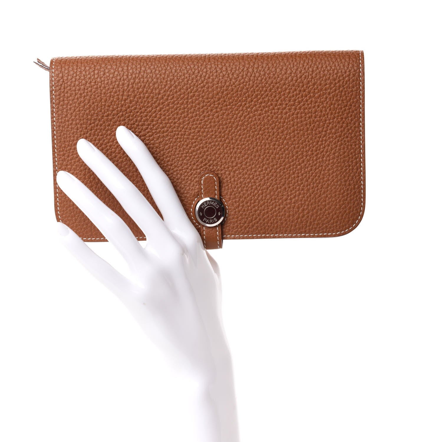 Hermes Togo Dogon Duo Wallet Gold 2 of 8