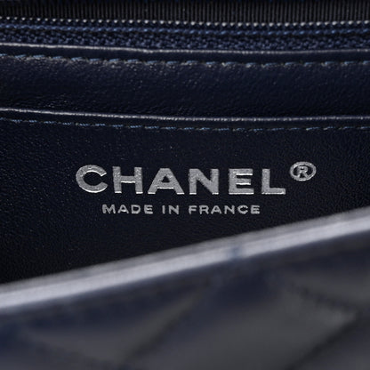 Chanel Lambskin Quilted Mini Rectangular Flap Dark Blue 6 of 11