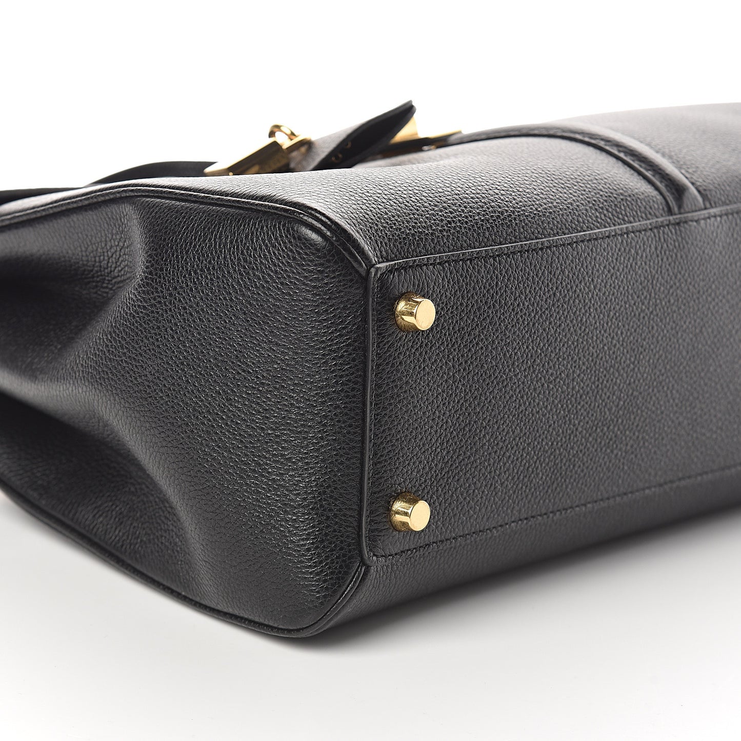 Grained Calfskin Classique 16 Top Handle Bag Black