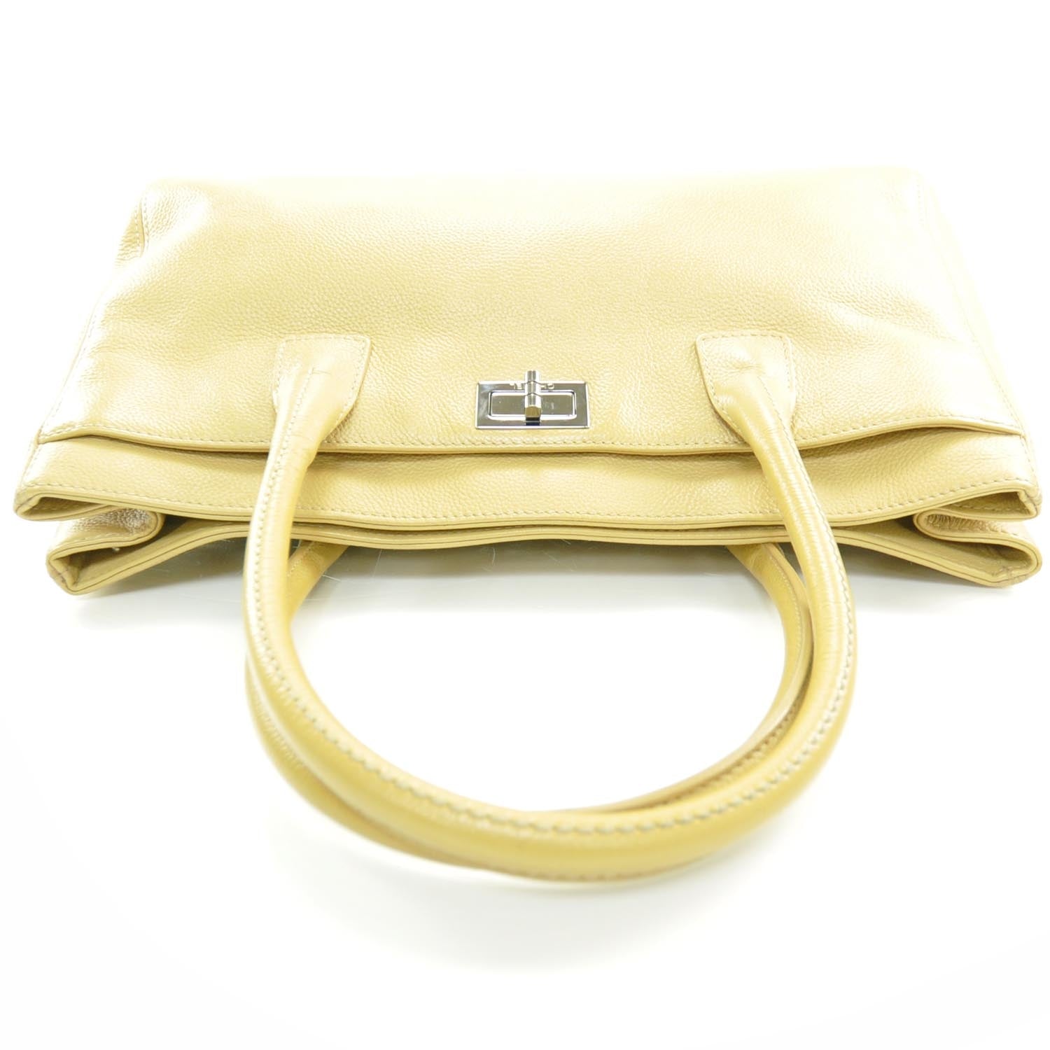 Chanel Caviar Mademoiselle Lock Cerf Shopper Tote Beige 5 of 10