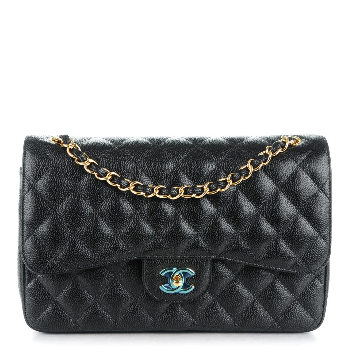 Chanel Caviar Quilted Jumbo Double Flap Black 1 of 8