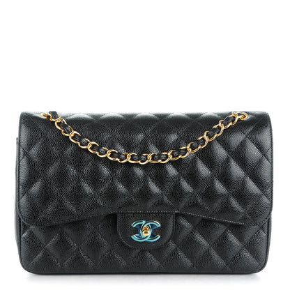 Chanel Caviar Quilted Jumbo Double Flap Black 1 of 8