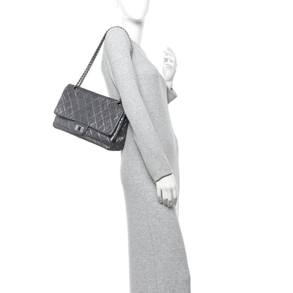 Chanel Metallic Aged Calfskin Quilted 2.55 Reissue 227 Flap Dark Silver 4 of 40