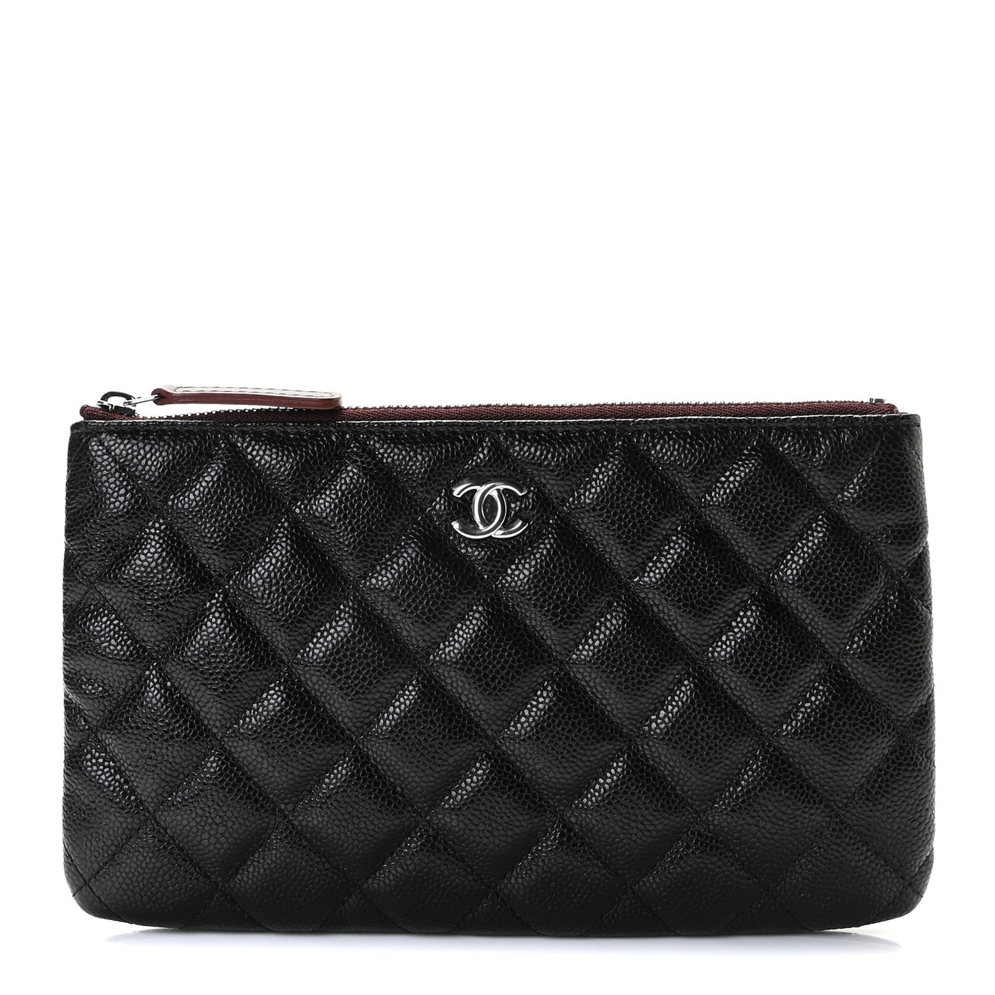 Caviar Quilted Cosmetic Case Black