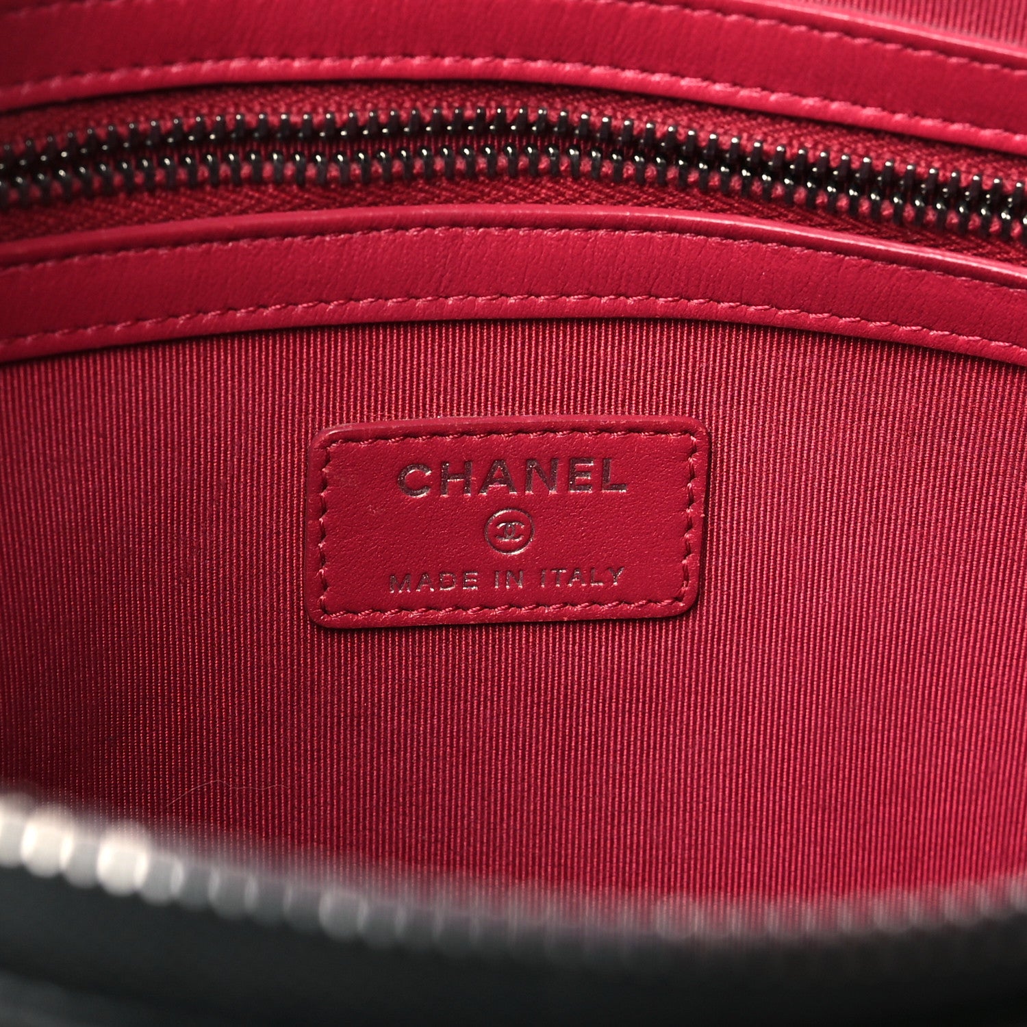 Chanel Aged Calfskin Quilted Medium Gabrielle Cosmetic Case Black 6 of 10
