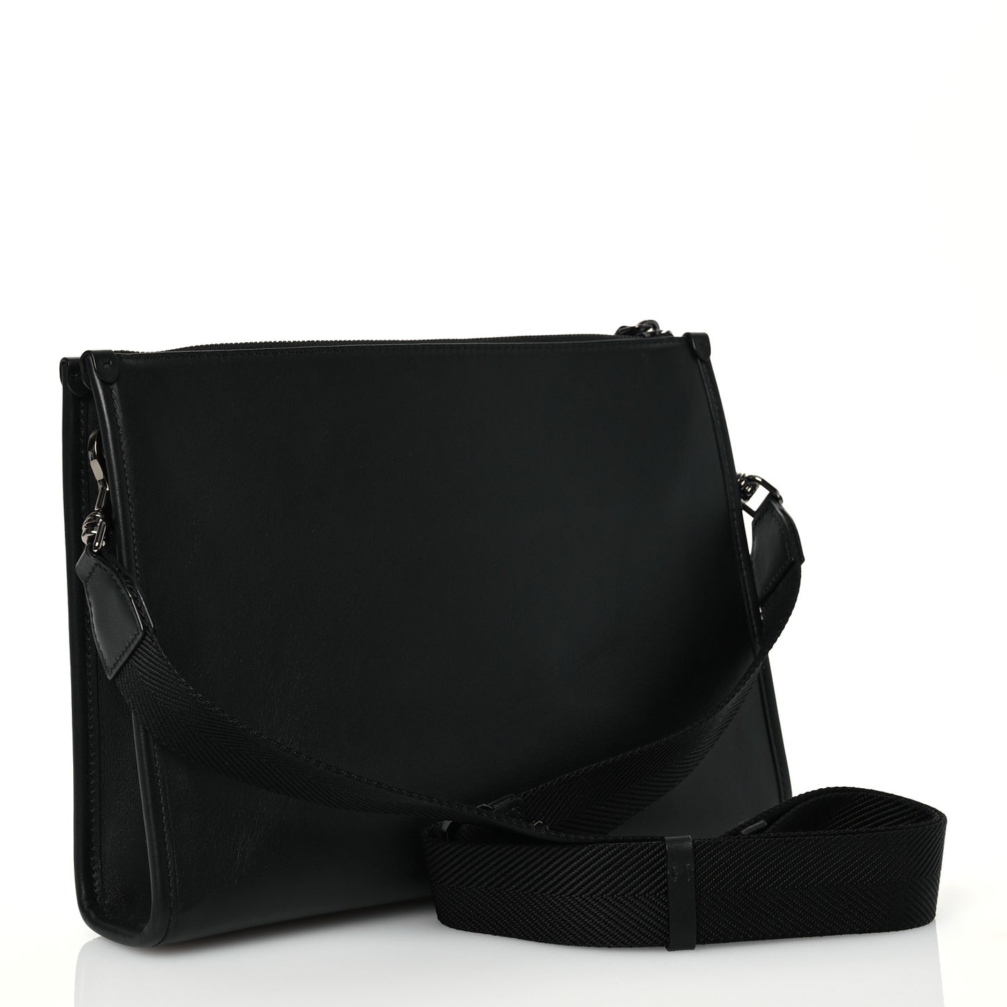 Calfskin Aren Clutch Crossbody Black