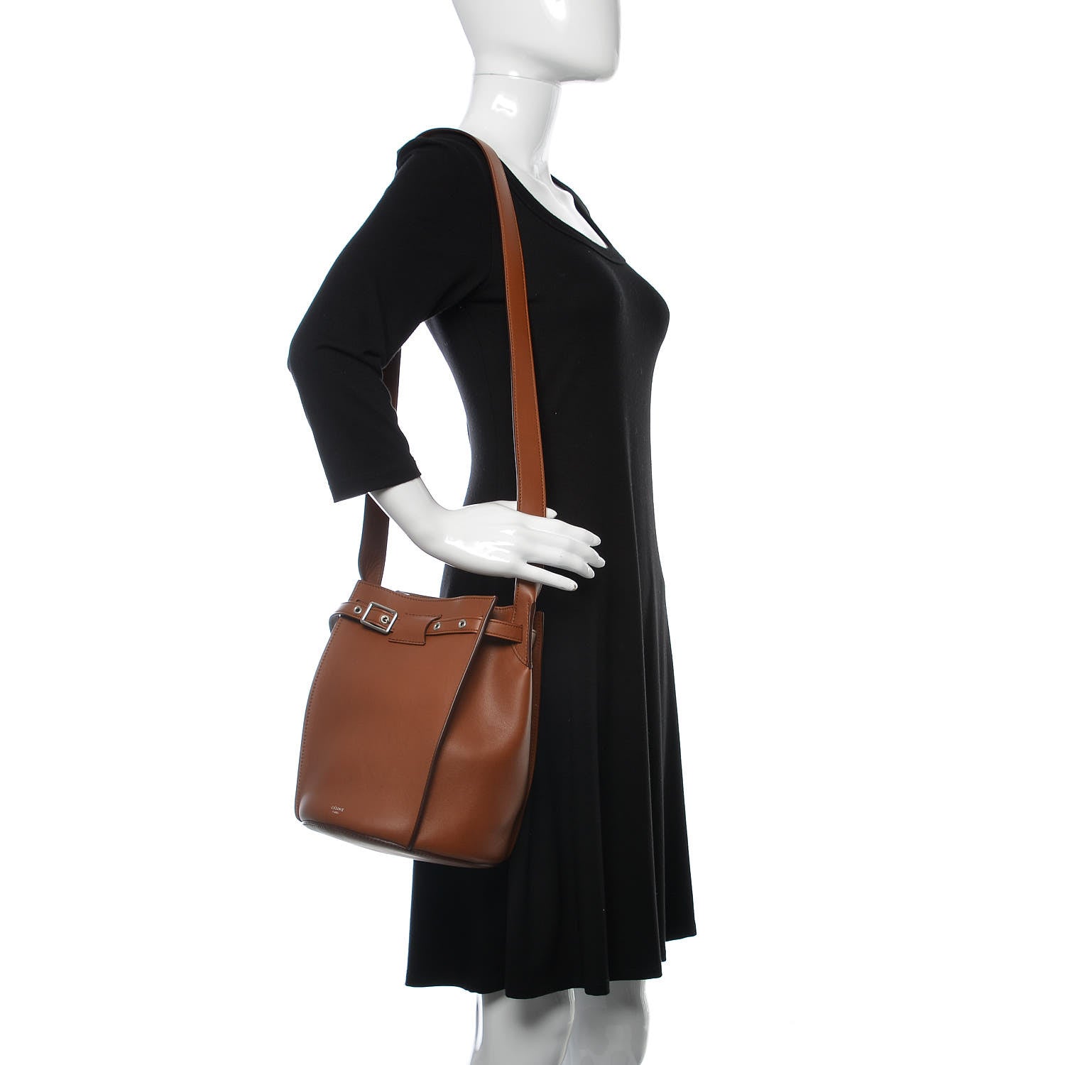 Celine Smooth Calfskin Long Strap Big Bucket Bag Tan 2 of 10