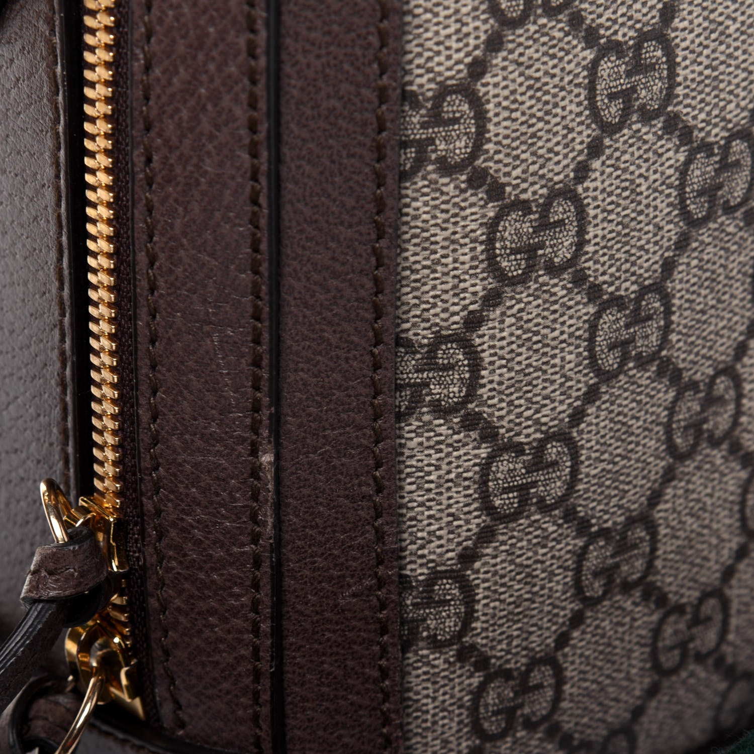 Gucci GG Supreme Monogram Web Small Ophidia Top Handle Shoulder Bag Brown 16 of 23