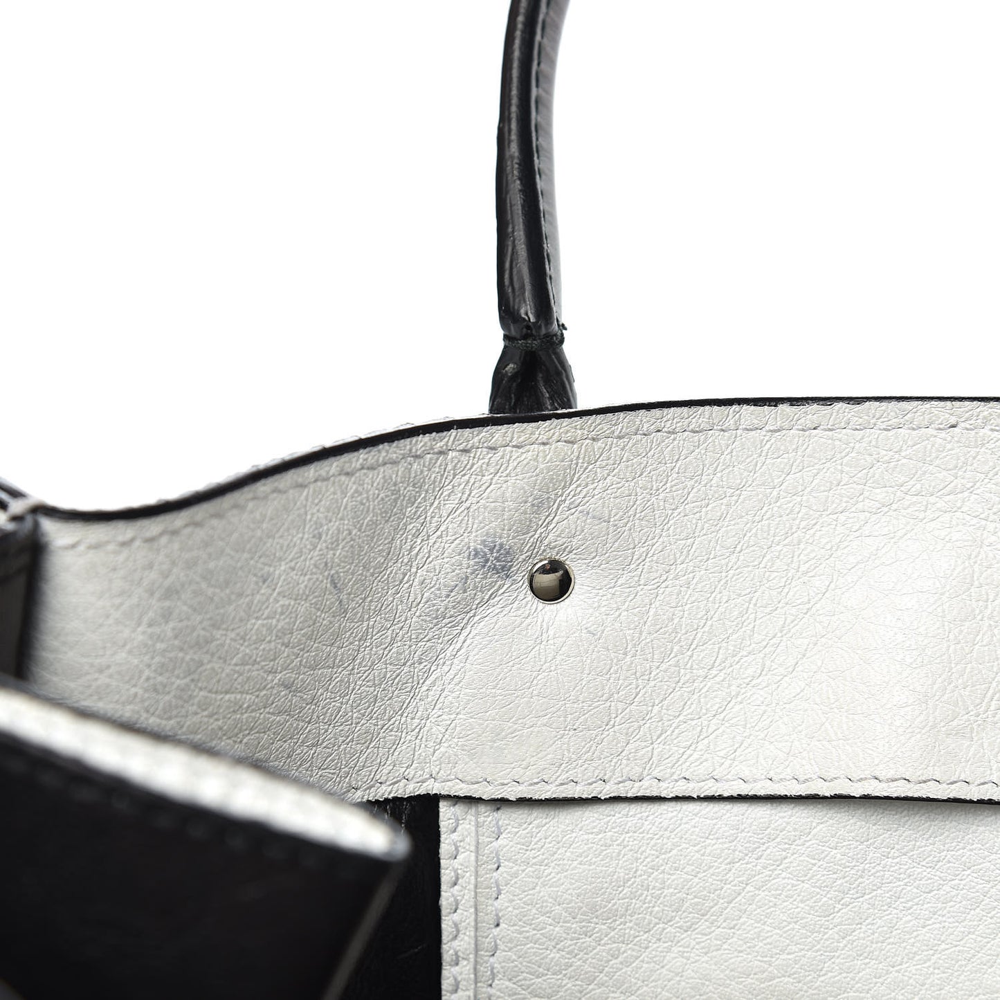 Veau Papier A6 Zip Around Tote White Black