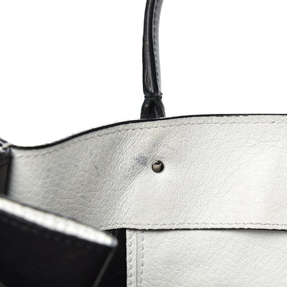 Balenciaga Veau Papier A6 Zip Around Tote White Black 13 of 18