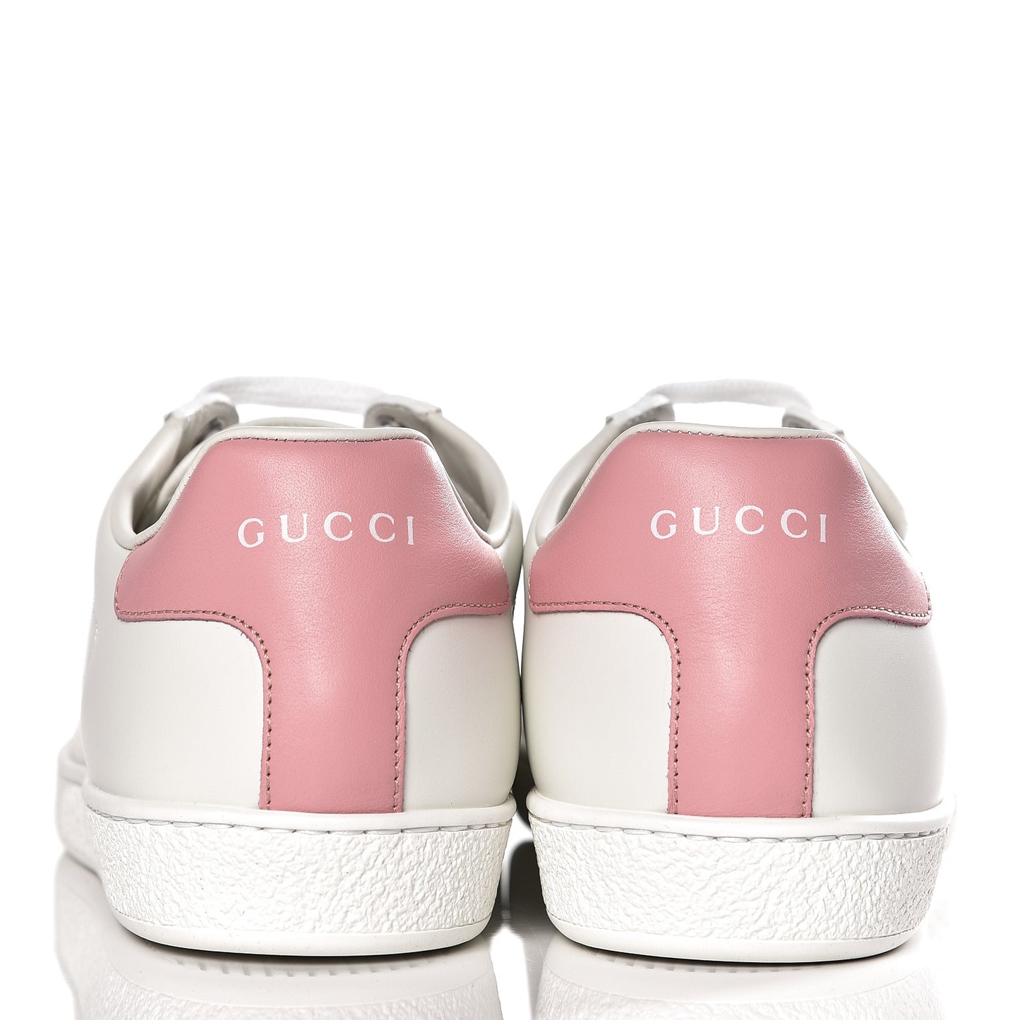 Calfskin Interlocking G Perforated Womens Ace Sneakers 39.5 White Wild Rose