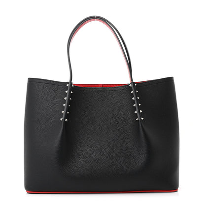 Christian Louboutin Calfskin Empire Spiked Small Cabarock Shopper Tote Black 1 of 10
