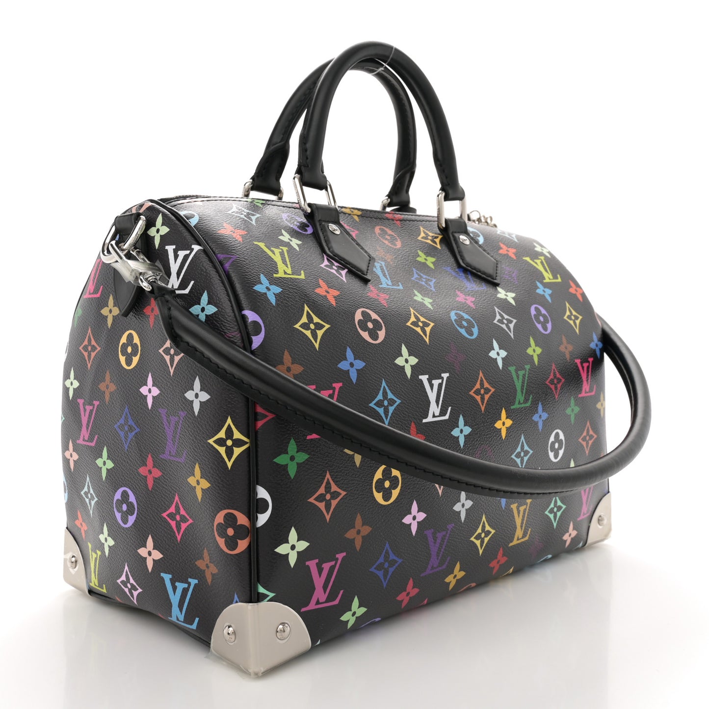 LV X TM Monogram Multicolor Speedy Soft 30 Black