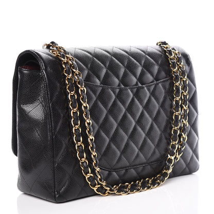 Chanel Caviar Quilted Maxi Double Flap Black 3 of 13