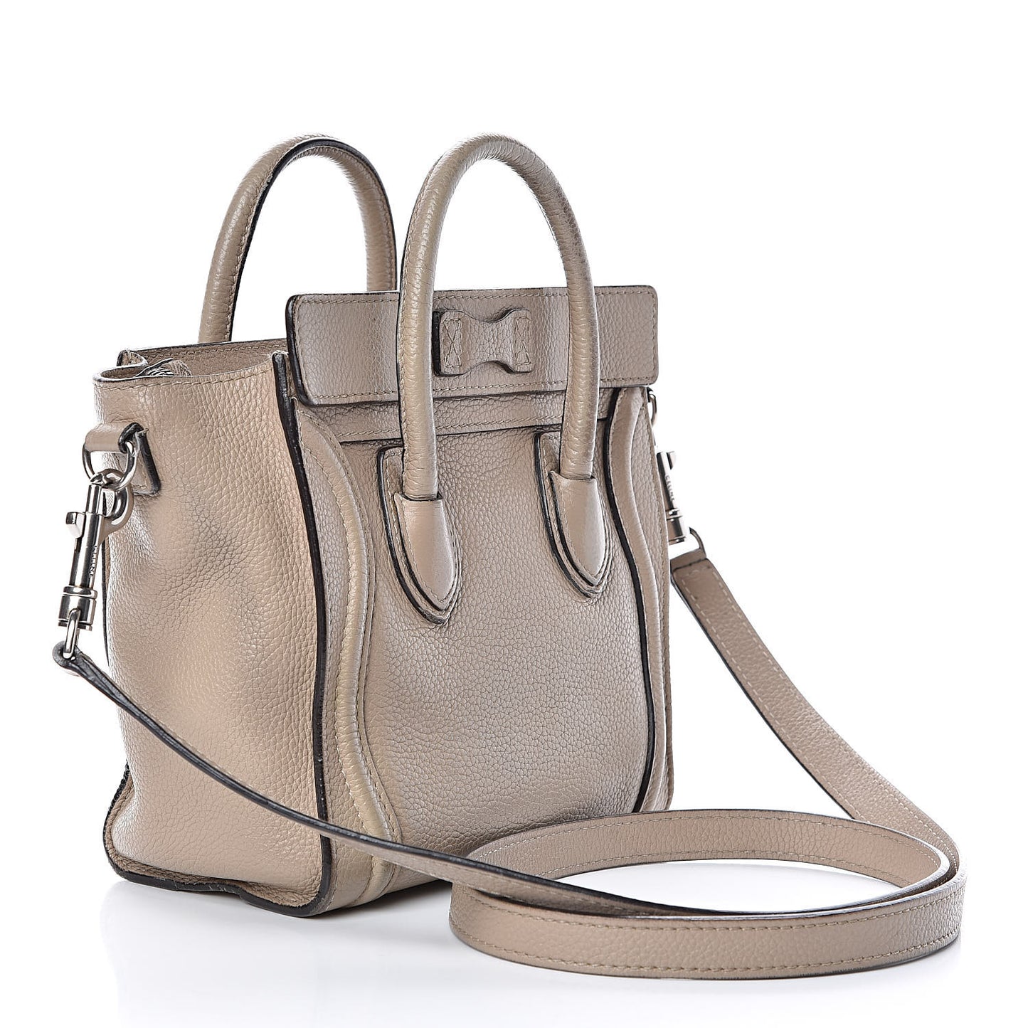 Drummed Calfskin Nano Luggage Dune