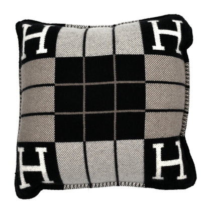 Hermes Wool Cashmere Avalon III Pillow PM Ecru Black 2 of 3