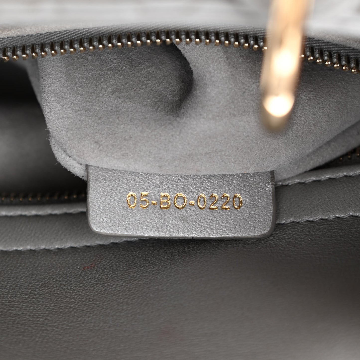 Lambskin Cannage Medium Lady Dior Grey