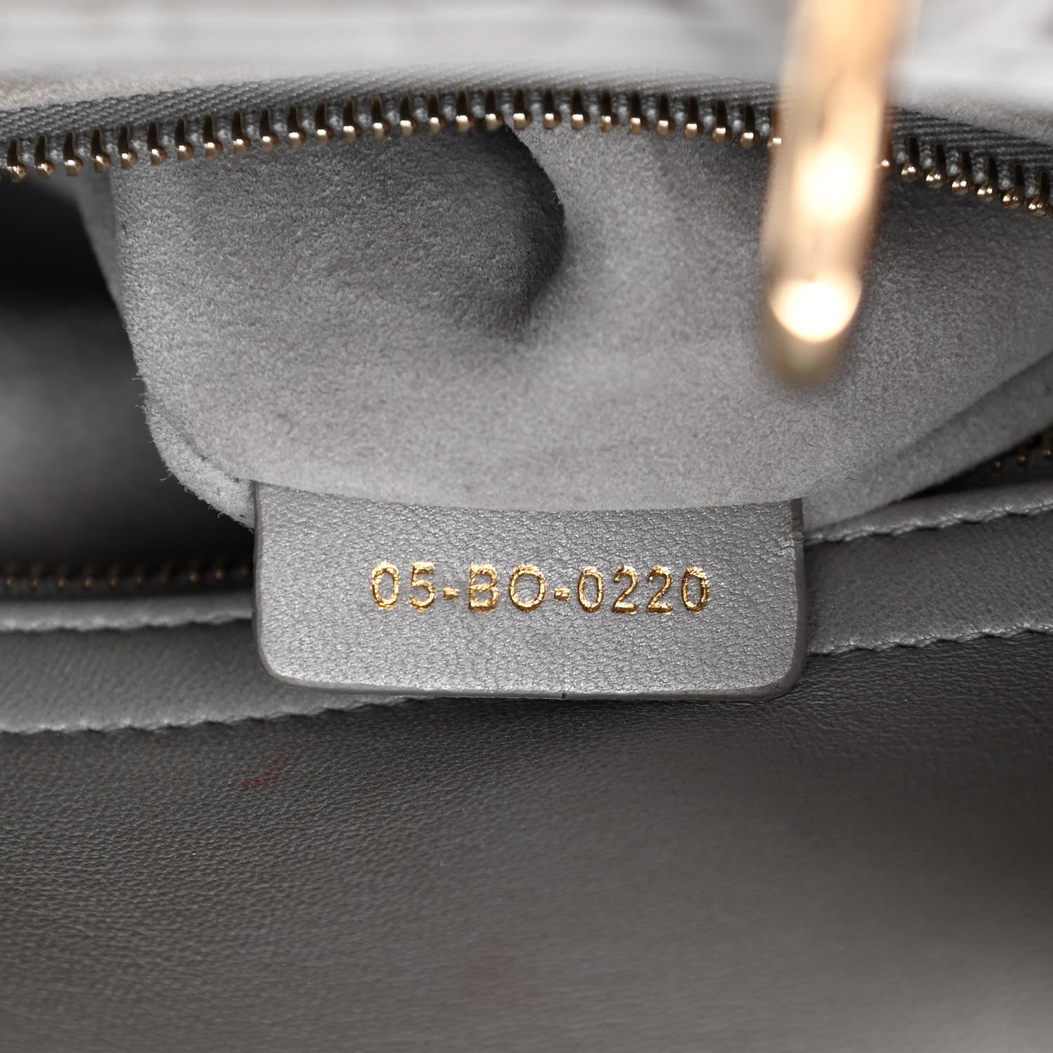 Christian Dior Lambskin Cannage Medium Lady Dior Grey 6 of 11