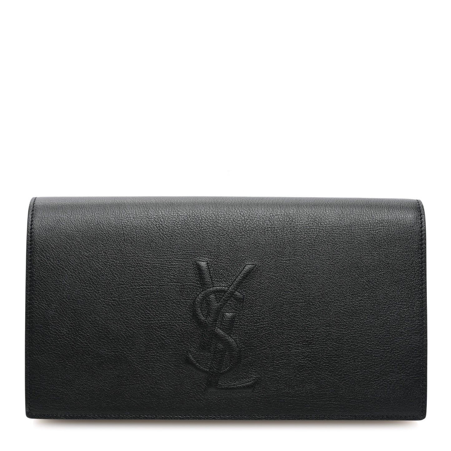 Calfskin Monogram Large Belle De Jour Clutch Black