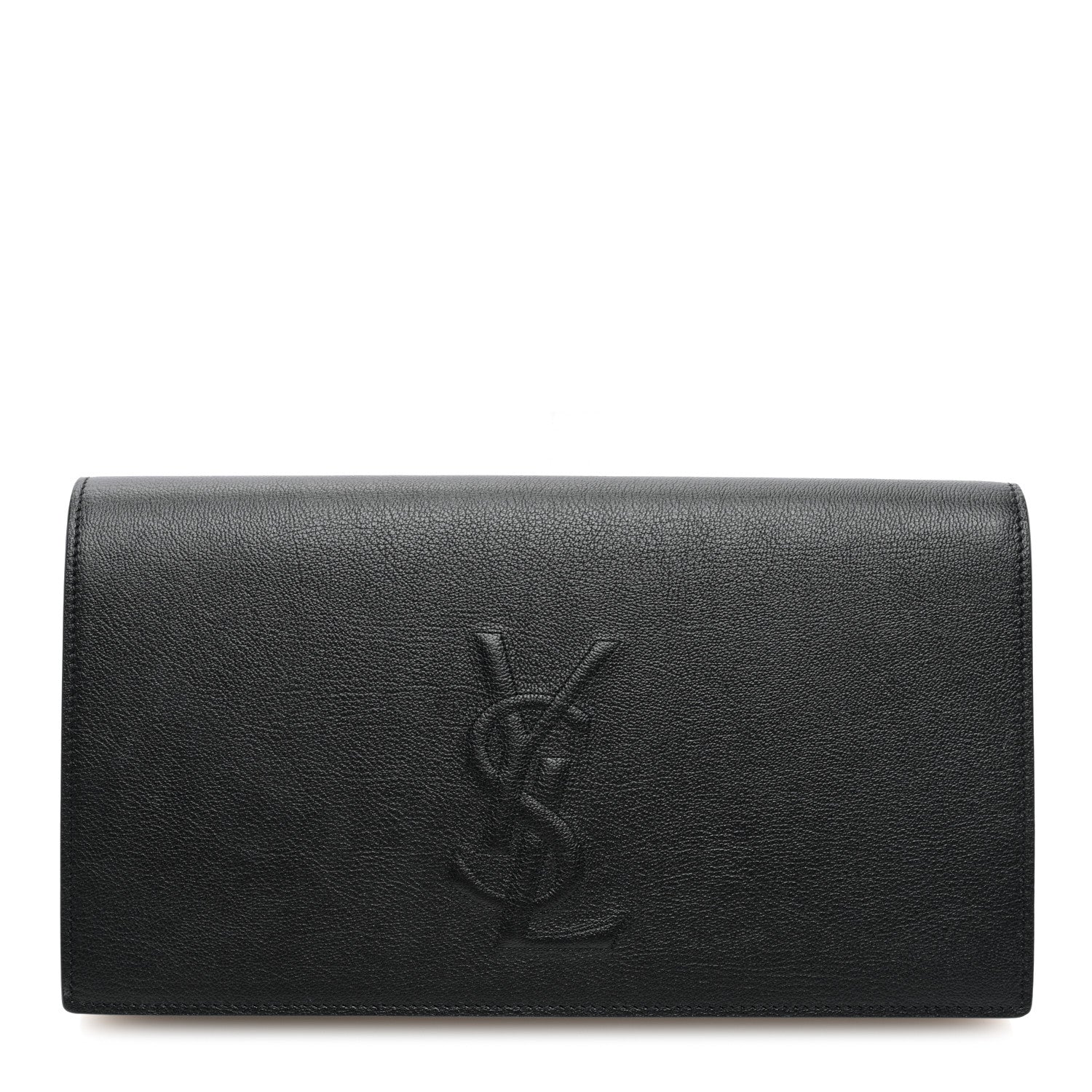 Saint Laurent Calfskin Monogram Large Belle De Jour Clutch Black 1 of 6