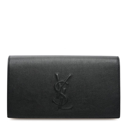 Saint Laurent Calfskin Monogram Large Belle De Jour Clutch Black 1 of 6