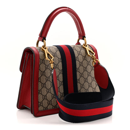 Gucci GG Supreme Monogram Small Queen Margaret Top Handle Bag Red 3 of 10